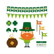 Yatlte Patrick's Day Thick Gel Clings, Cute Lucky Shamrock Rainbow Elf Window Gel Decals Reusable Irish Holiday Window Clings for Home Classroom Nursery Decorations Party Supplies Gift